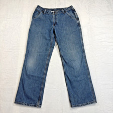 CARHARTT Jeans Women's 32x29 WB013 VIO Carpenter Blue Workwear