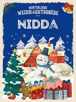 Holzschild 40X30 Cm WeihnachtsgrüßE Nidda Fest Deko Geschenk Holz Schild