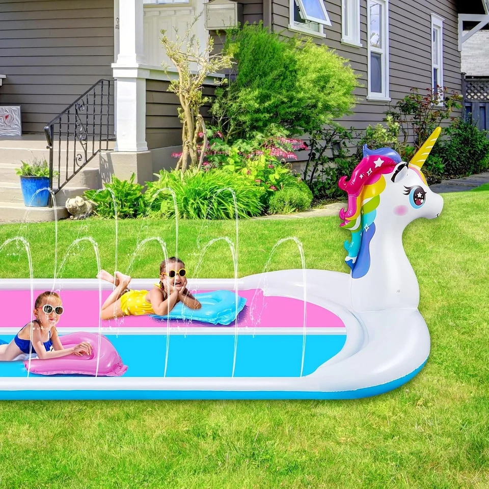 22.5英尺水滑梯和3个车身板,儿童后院充气滑梯, — 第 2/4 张图片