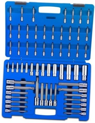  10287A Extra Long Socket 60 Piece, Extra-Long Torx, TP Torx, Torx Plus, E-Torx