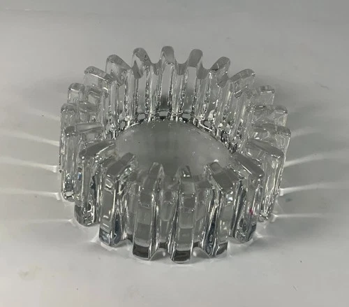 Vintage WATERFORD 5” Crystal Ashtray Hand Cut Design Heavy