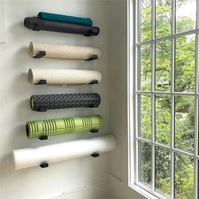 Yoga Mat Holder Wall Mounted for Home Gym Space Saving and Organization