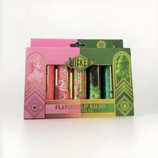 Wicked Movie 5 Pack Flavored  Lip balm Set Hibiscus Melon Mango Kiwi & Apple New