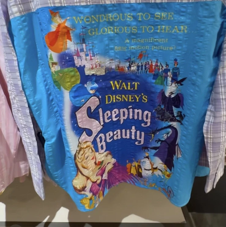 2025 迪士尼乐园睡美人编织纽扣衬衫 L XL 全新 — 第 2/4 张图片