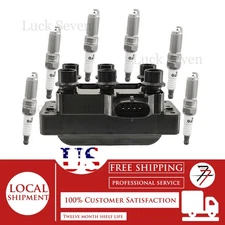 1pcs Ignition Coil and 6pcs Spark Plug For 1998-2010 Mercury Mountaineer 4.0L V6