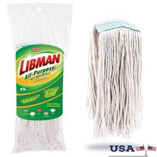 All-Purpose Cotton Wet Mop Refill Commercial Strength Clip-on Damp Cleaning Head