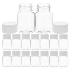 20 Pcs Plastic Vials with Caps Clear Bottles Mini Travel Pill Case