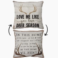 Hunting Decor, Hunting Decor for Home, Rustic Pillow Covers 18x18, Deer Decor...