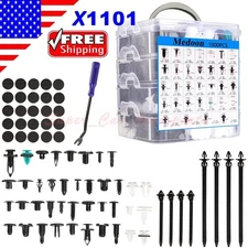 1101PCS Car Retainer Clips Auto Fasteners Push Trim Clips Pin Rivet Bumper Kit