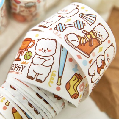 Set 24 Rotoli Washi Tape Animali Carini - Per Journal, Scrapbooking E Lavoretti Creativi
