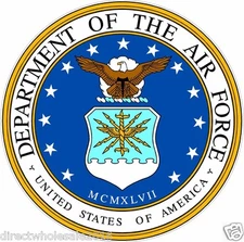 USAF United States Air Force Seal Car Decal Sticker 4" 