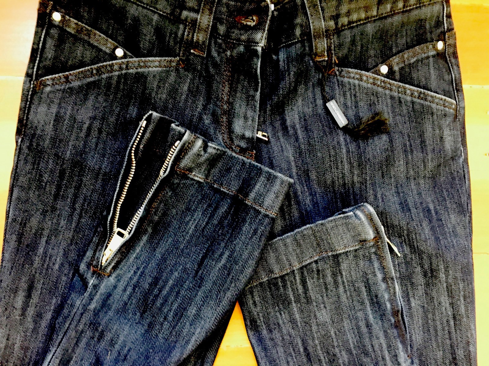 DOLCE & GABBANA D&G womens dark skinny jeans ankle zipper IT 38 US 2 $595 image 6