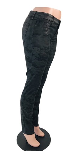 Habitual Jeans Woodland Coated Mid Rise Skinny Camo Jeans Made In USA Women’s 28 - Picture 4 of 12