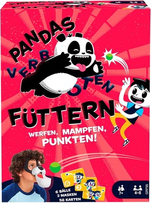 Mattel Games GRF95 - Pandas Füttern (verboten) Kinderspiel, geeignet für 4 - 8