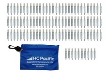 100 each C3/32 Cleco Fasteners & Pouch (Drill Size #40, Grip 0-1/4") Made in USA
