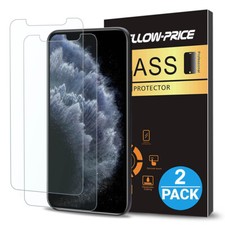[2-Pack] 2.5D Anti Fingerprint 0.3mm Thickness Tempered Glass Film For iPhone 11
