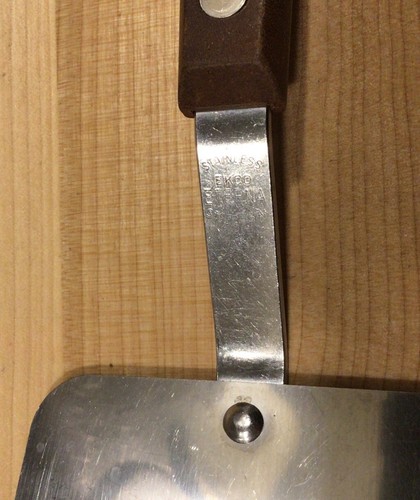 Vintage Ekco Eterna Stainless Solid Spatula Long Blade Short Handle Turner 11” - Picture 3 of 9