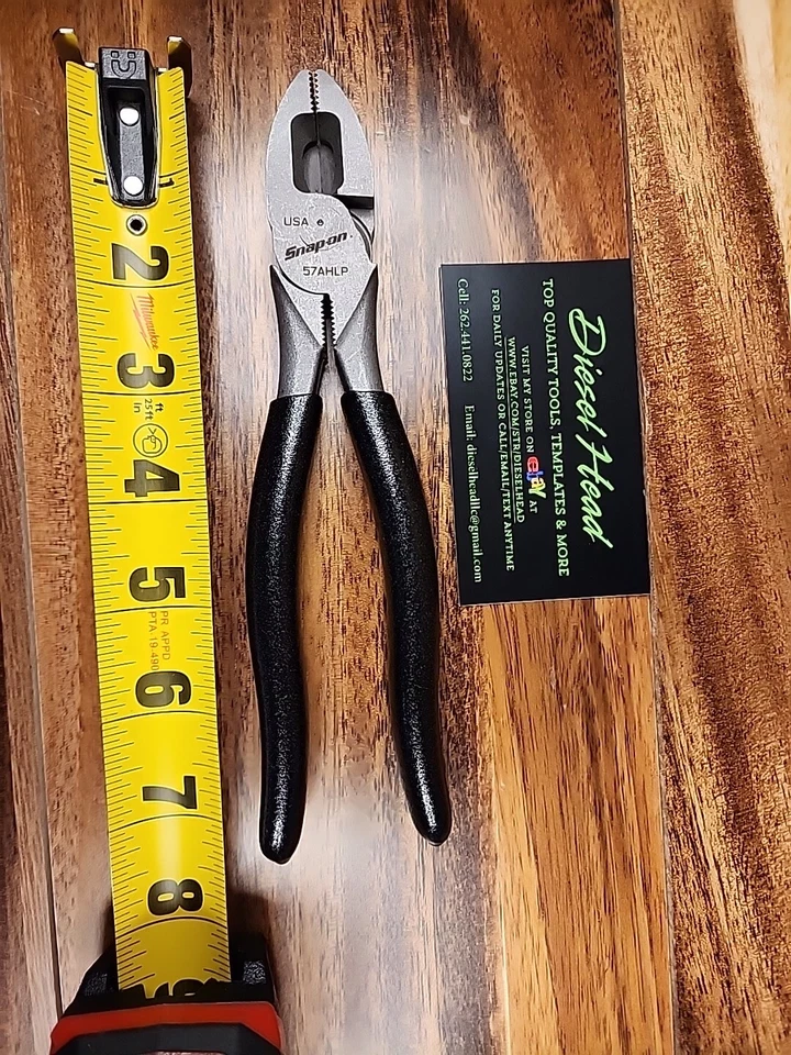*NEW* Snap On 57AHLP - 7" Black Comfort Grip Linesman Pliers - FREE SHIPPING - Image 2 of 4