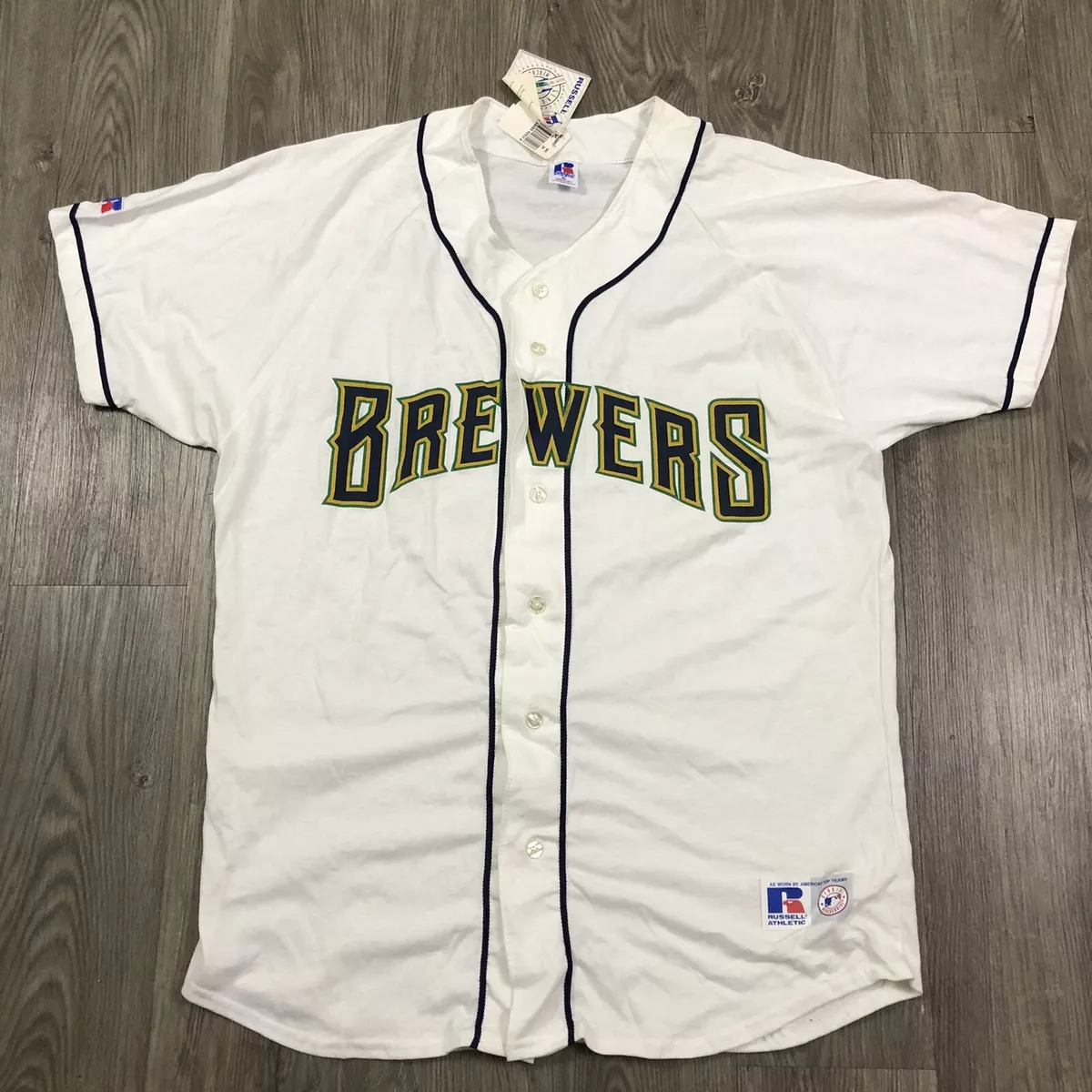 Vintage Milwaukee Brewers Russell Athletic Authentic MLB Baseball Jersey 90s XL