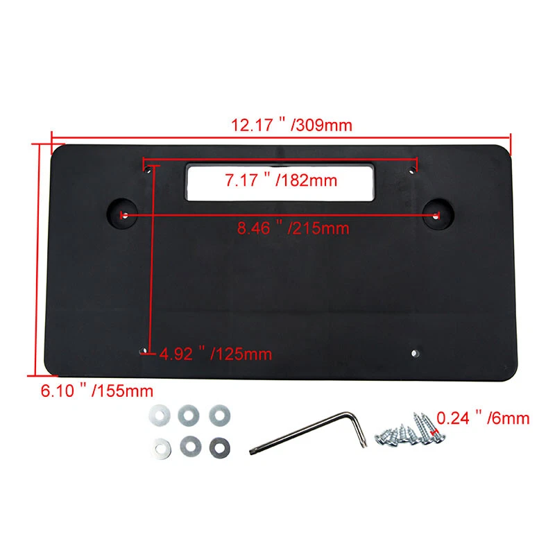 Soporte de etiqueta de matrícula delantero de coche apto para BMW Audi Forester Foto 3 de 4