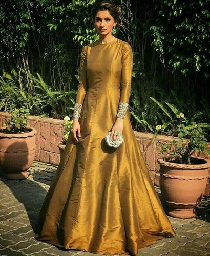 Sexy Bollywood Dresses Celebrity Attires Indo Western Gown Long Party Wear  Proms | eBay