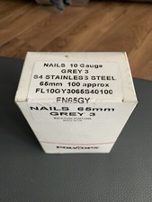 Polytops 65mm Nails For PVC.  Light Grey box of 100.