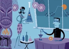 SHAG Josh Agle "Mr. Blue” Unframed Serigraph Art Print Mint COA Mr Mister Tiki