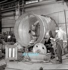 Vintage Welding Manufacturing Equipment Sparks Worker Tube Old Photo Negative