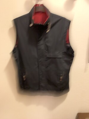 Herren-Weste dunkelblau mit versteckter Kapuze Gr 54