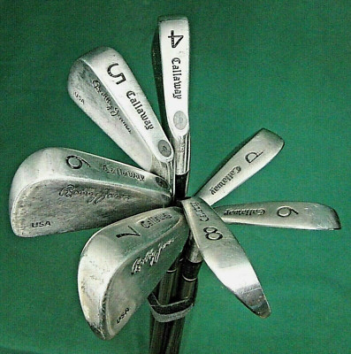 Set 7 x Callaway Bobby Jones Eisen 4-PW Regular Graphit Schäfte B/Jones Griffe