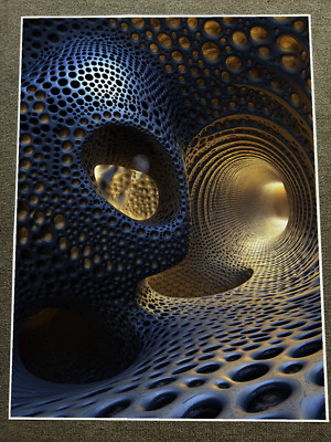 Organic Tunnel Vision - Abstract Sci-Fi Pattern Poster 18x24in