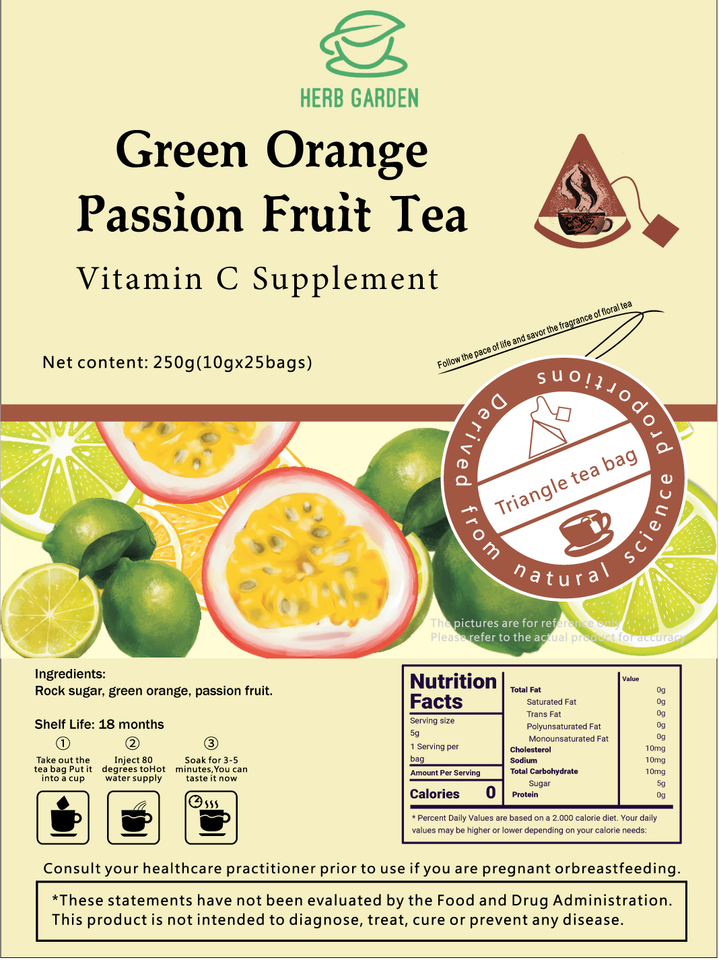 Lime Passion Fruit Tea Pure Freezedried Fruit Vitamin C Supplement