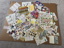 huge lot of vintage stickers Sheet Mixed Themes Paper Craft Stamp Partially Used