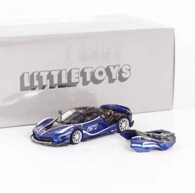 SH 1/64 Ferrari FXX K EVO Sport Car Model Blue Diecast Alloy