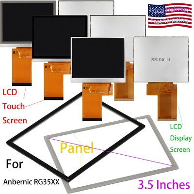 OEM 3.5 Inches LCD Display Screen Assembly ± Panel Glass For Anbernic RG35XX