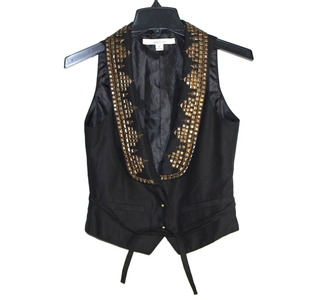 Ark & Co. - Women's S - Solid Black Bead Embellished Waist Ark & Co. - Women's S - Solid Black Bead Embellished Waist