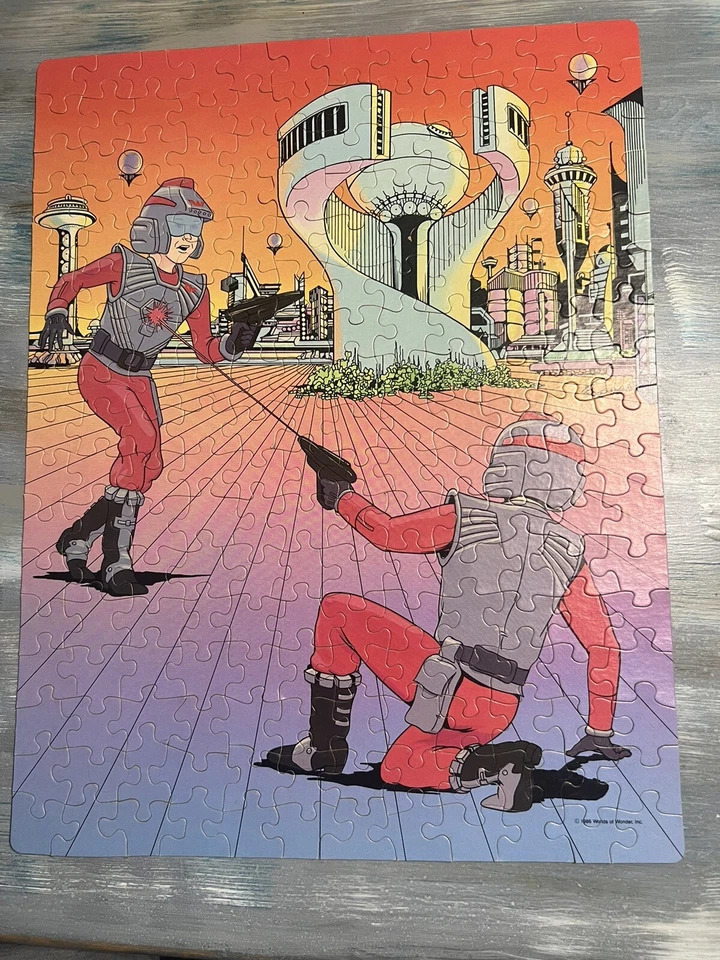 1986 Vintage Lazer Tag Puzzle Awesome 80s Graphic Box Dmg Puzzle EUC Box P - Image 2 of 4