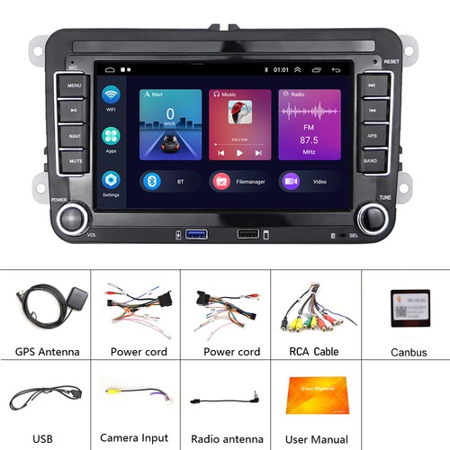 Radio de coche 2+64 GB Apple Carplay GPS Navi SWC para VW GOLF 5 6 Passat Touran Tiguan - Imagen 14 de 14