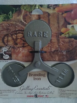NORDIC WARE Steak Meat Chops Grill Branding Temps Iron Brands USA Made 71100