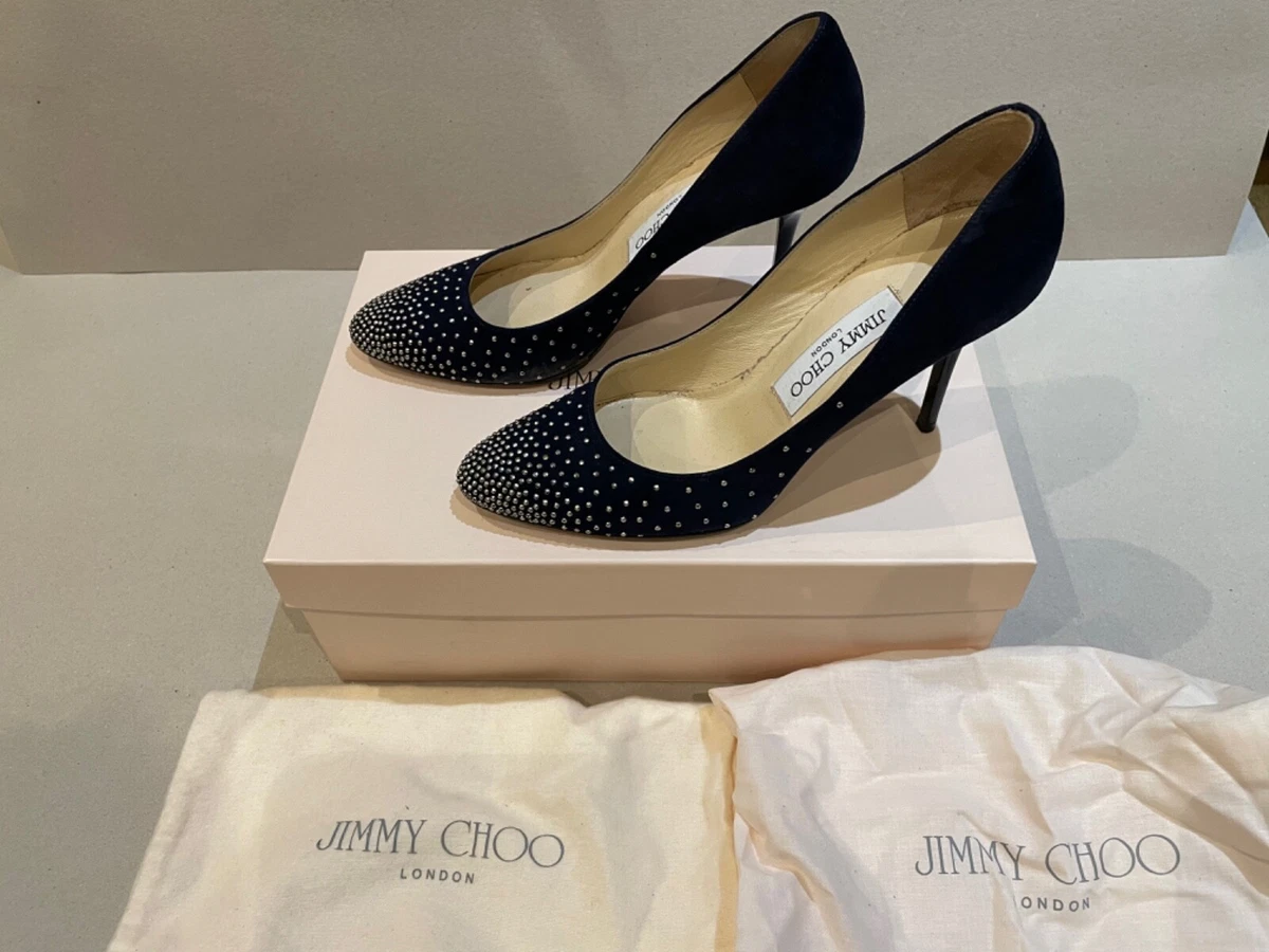 Jimmy choo navy deals pumps