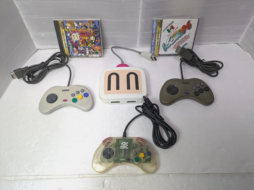 Sega Saturn Sbom Multi Tap HC-736 3 Controllers Saturn Bomberman SS Japan - Image 2 of 4