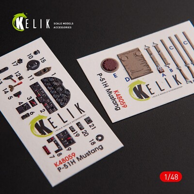 KeliK K48059 Scale 1:48 P-51H Mustang Interior 3D Decals for Modelsvit Model Kit