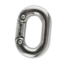 3/8" Link Connector, 316 Stainless Steel Marine Grade C-Link Split Chain Link 