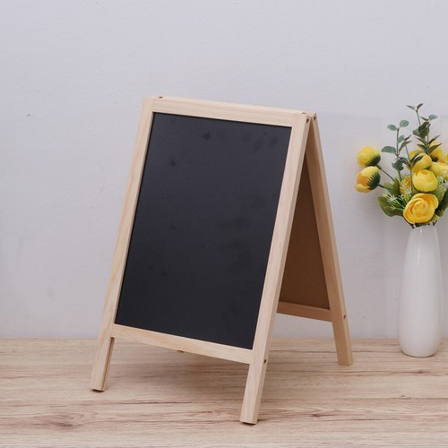 Wooden Stand Double Side Message Draw Board White and Black Display Chalkboard - Picture 11 of 11