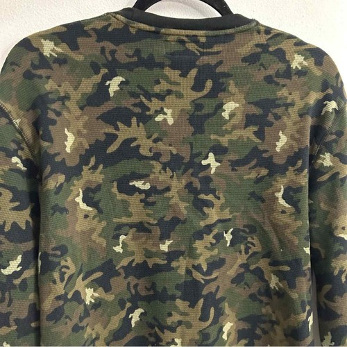 Polo Ralph Lauren Boys Camo Green pullover long sleeve waffle knit shirt EUC L - Picture 10 of 11