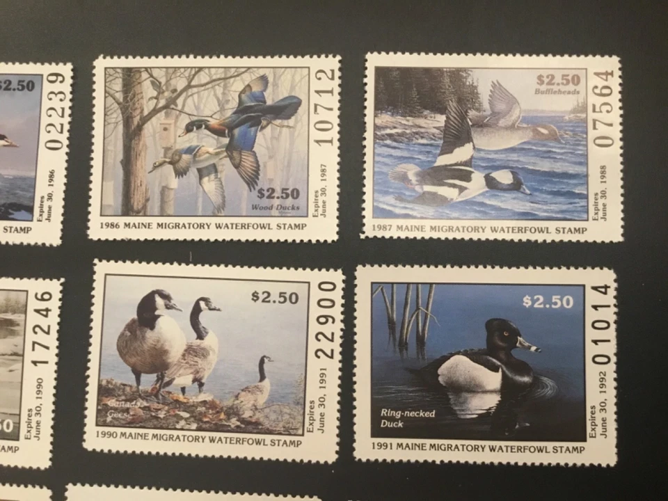 ICOLLECTZONE US 1984-2000 Maine #1-17 CV $200 XF NH - Image 3 of 4