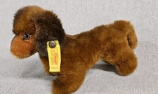 Vintage Steiff Hexie Plush Dachshund Dog Green Collar