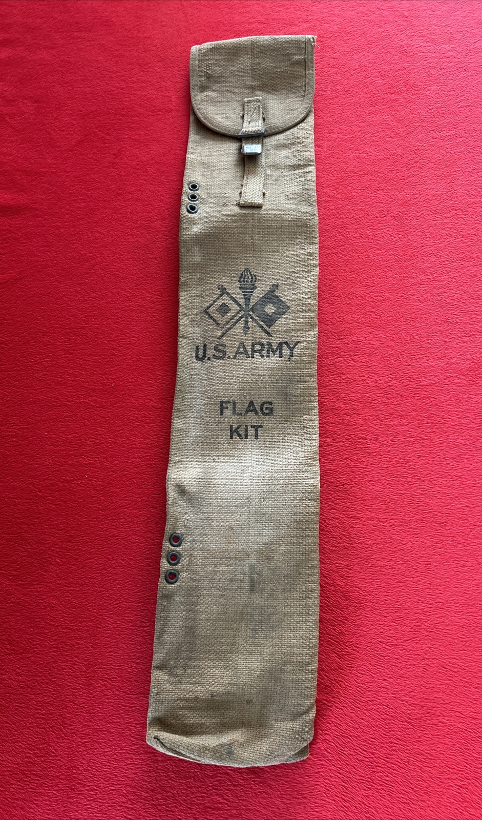 WWII Signal Corps U.S. Army Flag Kit Case Pouch Bag Type CS16 WW2 eBay