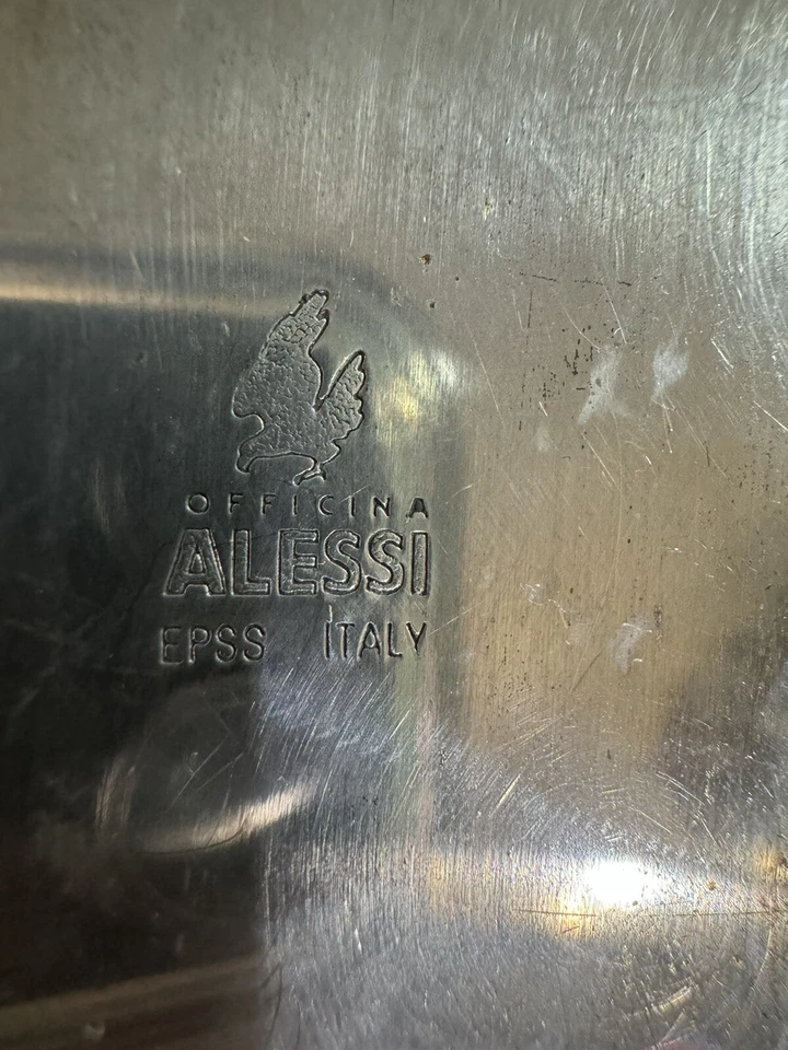 "Dispensador de aceite plateado vintage Alessi Italia Officina EPSS años 40-50 10""" Foto 3 de 4