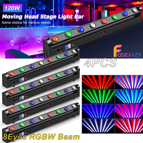 8x15W LED Stage Moving Head Beam Bar Light RGBW DJ Disco Party Club Lighting DMX